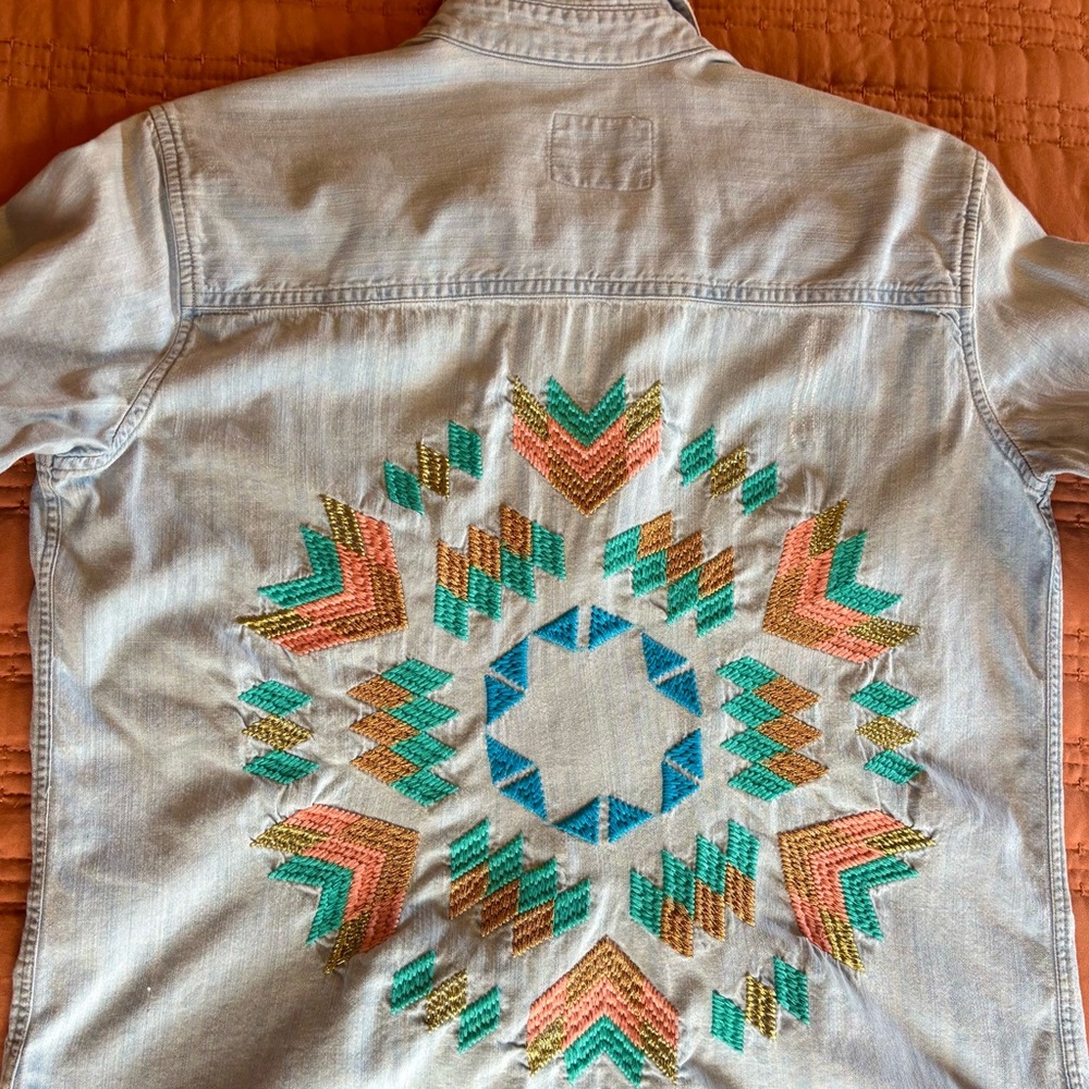 Rails denim button down size small - image 6